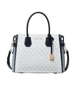 MICHAEL KORS MERCER BELTED SATCHEL-NAVY MULTI-MD | Ace Rent to Own