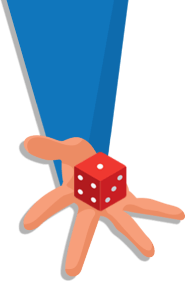 Hand and dice